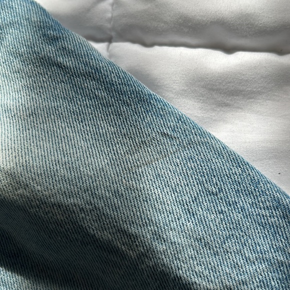 Anine Bing Sz 27 Stella Jeans Cropped Flare Raw Hem Fading Light Blue - Picture 11 of 11